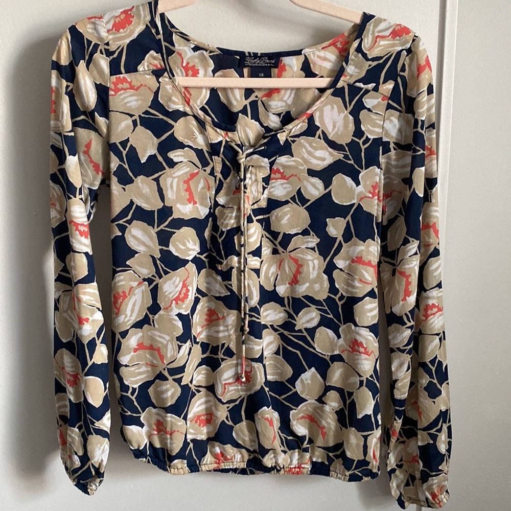 Lucky Brand Women’s Boho Fall Floral Lightweight Peasant Top Blouse Size XS